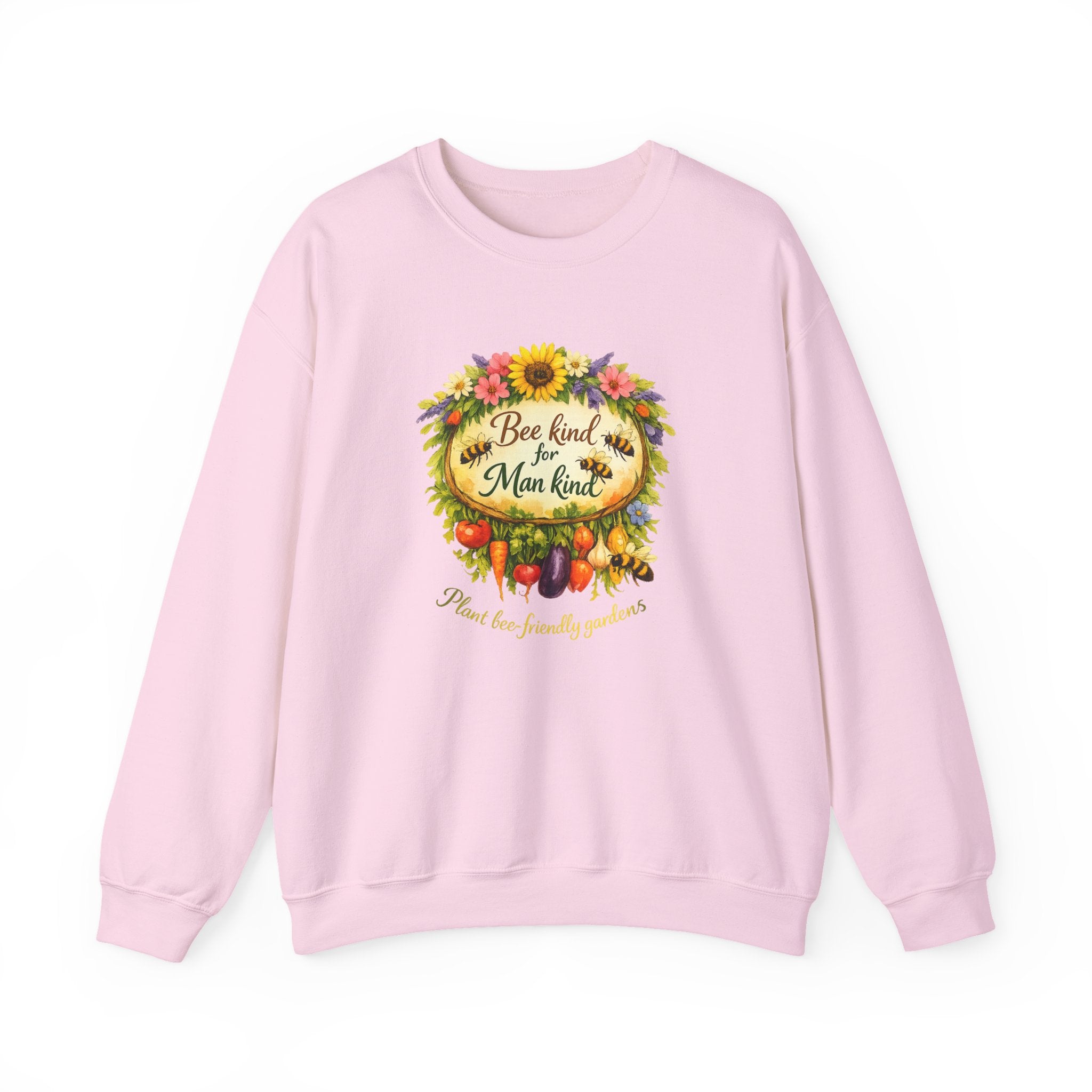 Bee Kind Sweatshirt – Floral Sunflower & Fruit Graphic Crewneck