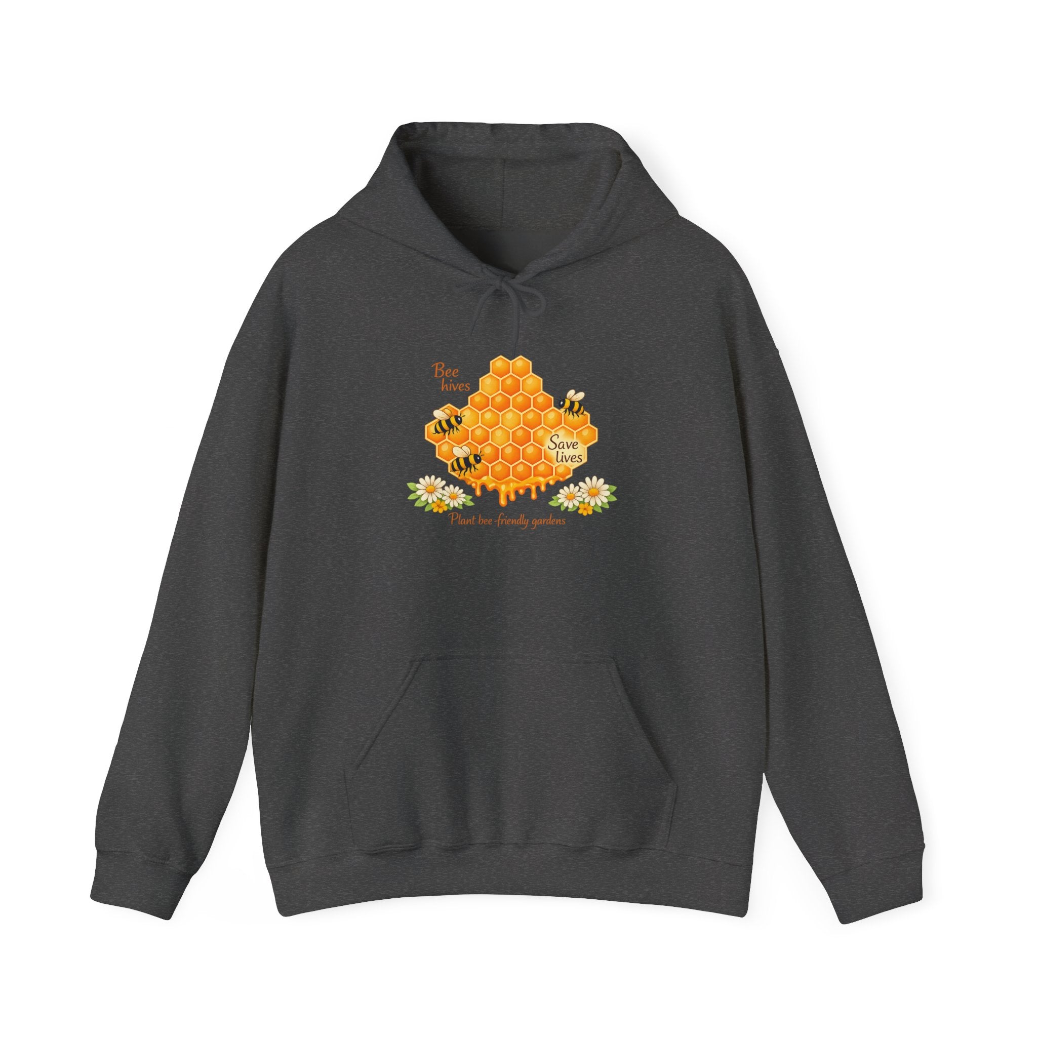 Bee Honeycomb Hoodie – Save the Bees Cute Floral Graphic Sweatshirt