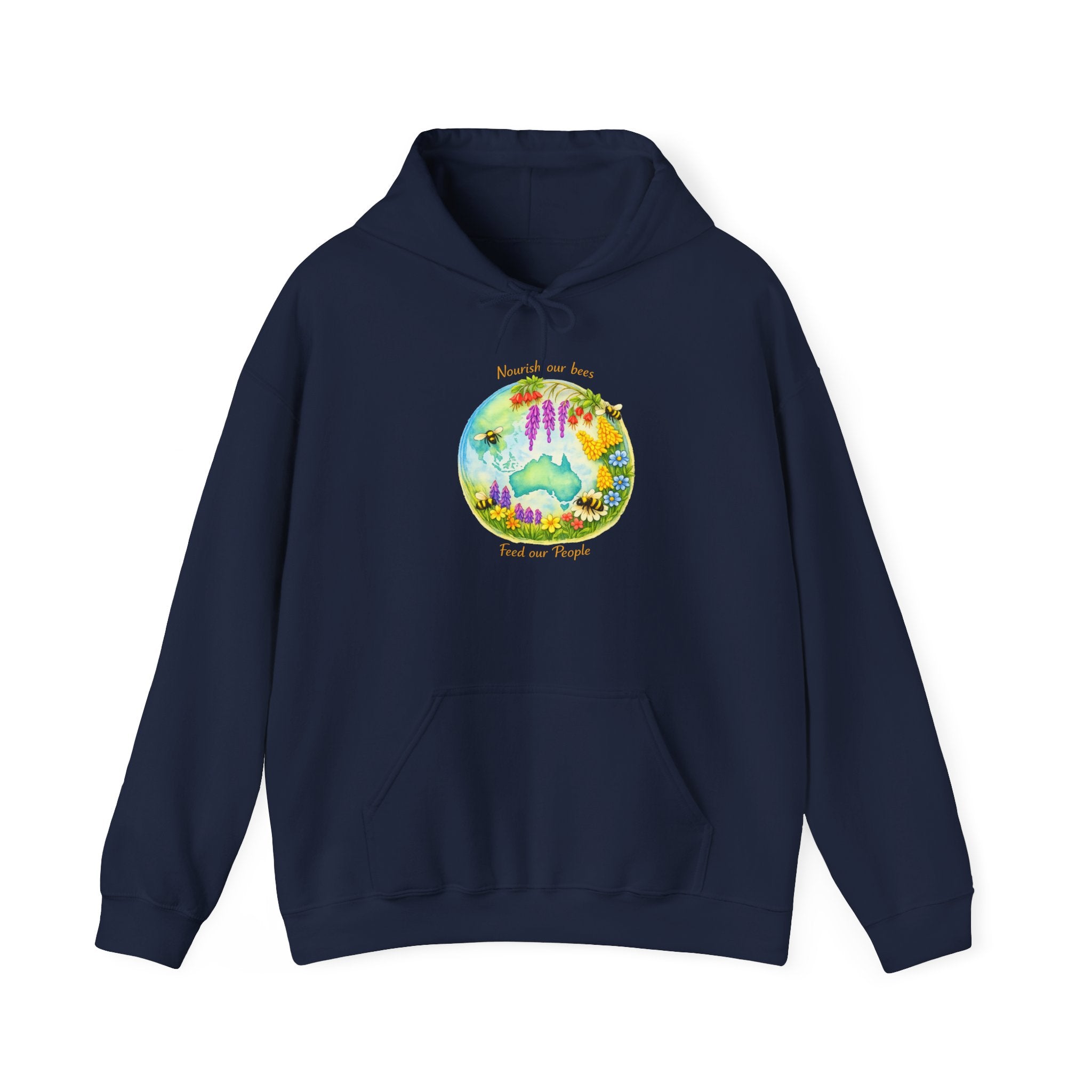 Nature Dreamscape Hoodie — Colorful Cave & Waterfall Illustration
