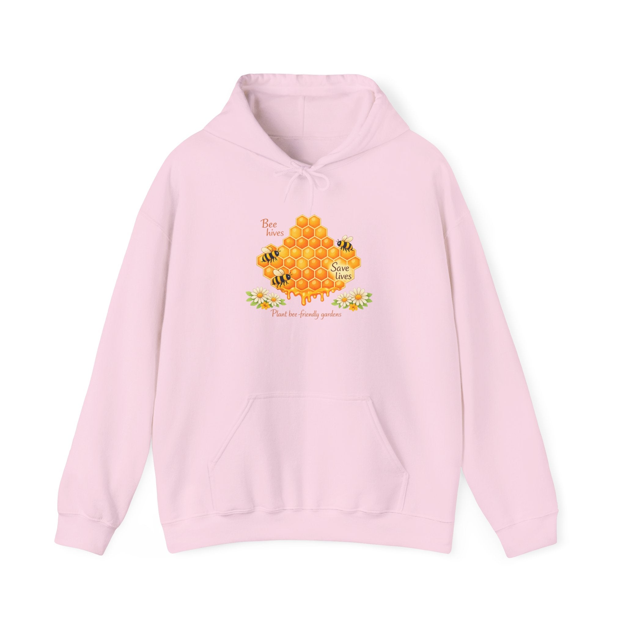 Bee Honeycomb Hoodie – Save the Bees Cute Floral Graphic Sweatshirt