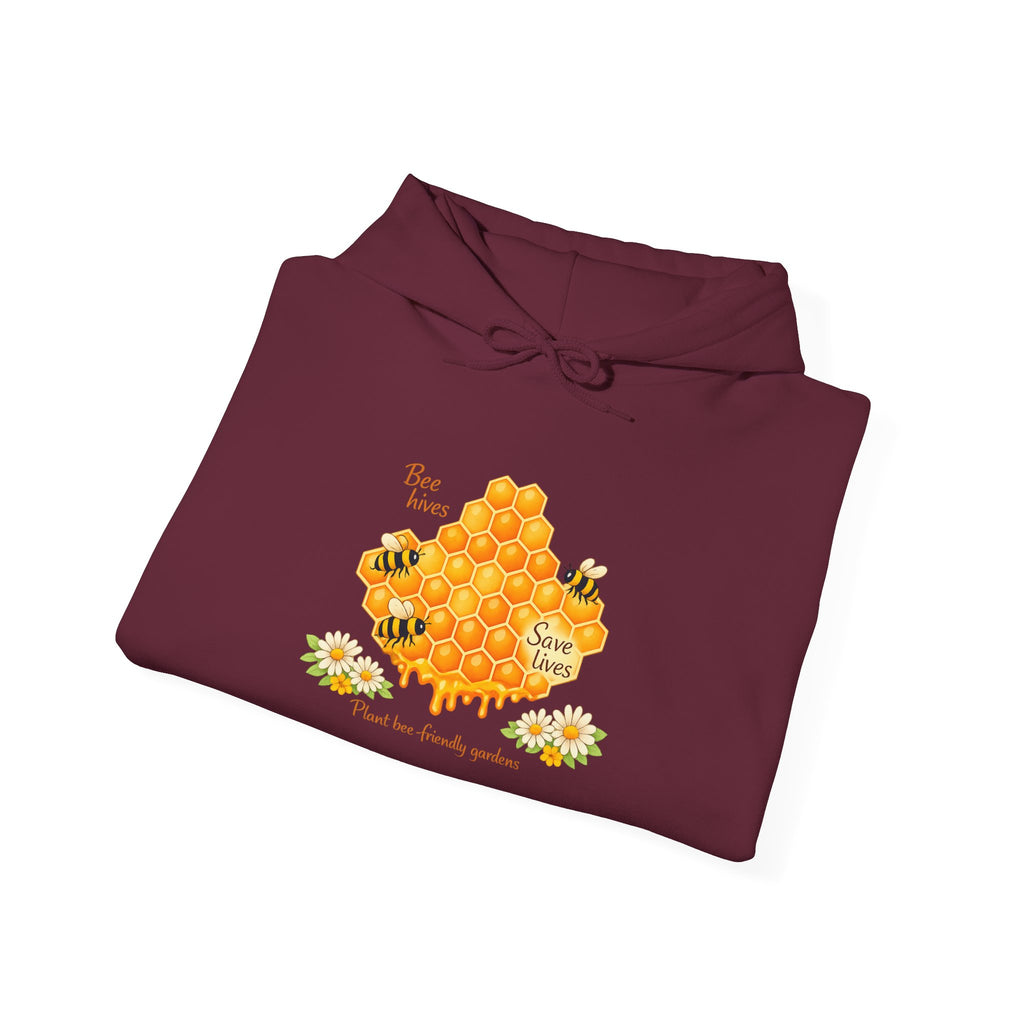 Bee Honeycomb Hoodie – Save the Bees Cute Floral Graphic Sweatshirt