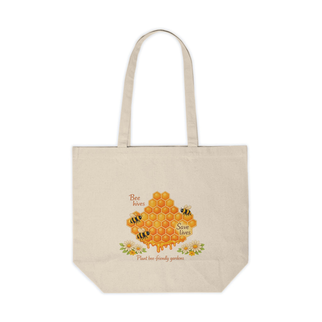 Bee Honeycomb Canvas Tote — Save the Bees Eco Shopping Bag