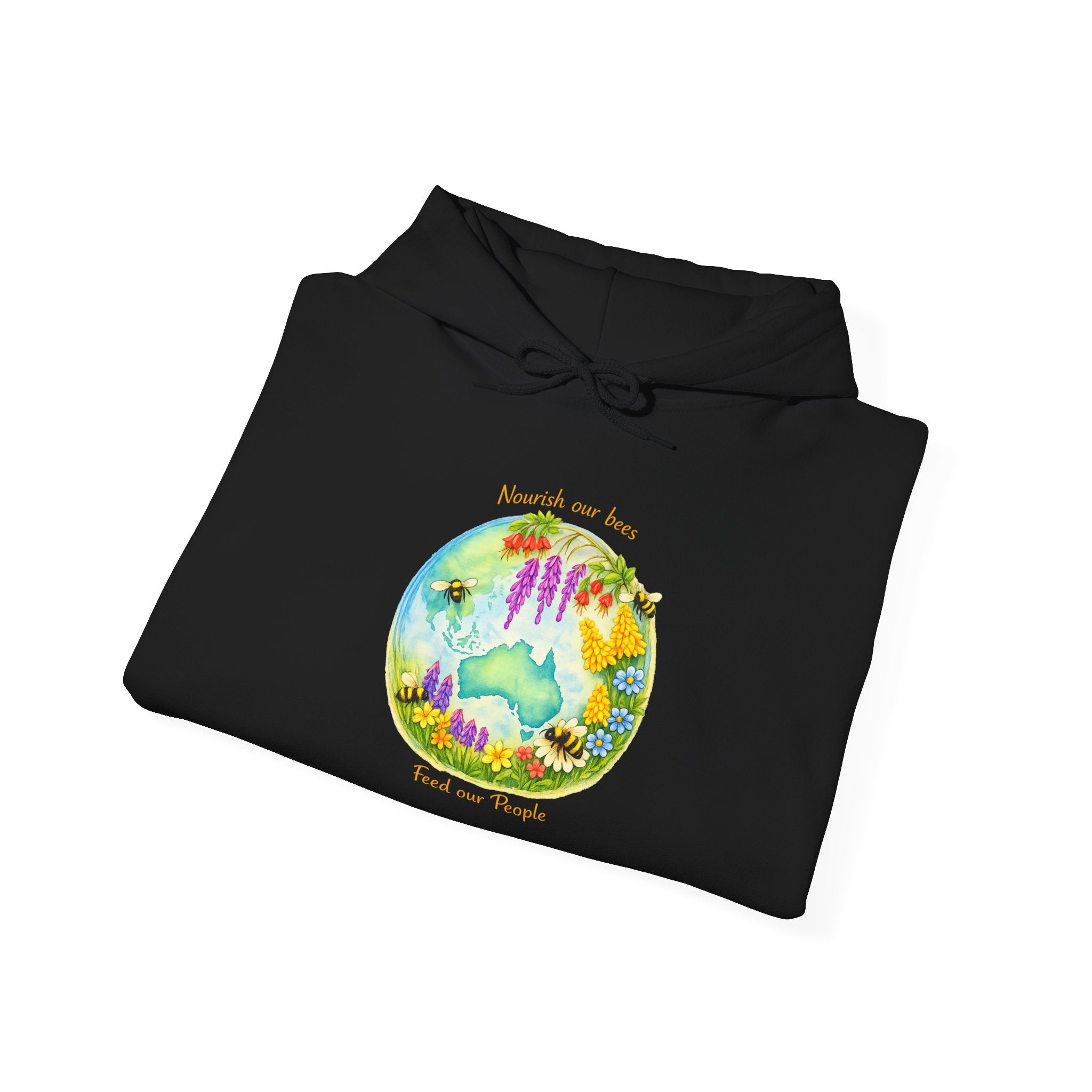 Nature Dreamscape Hoodie — Colorful Cave & Waterfall Illustration