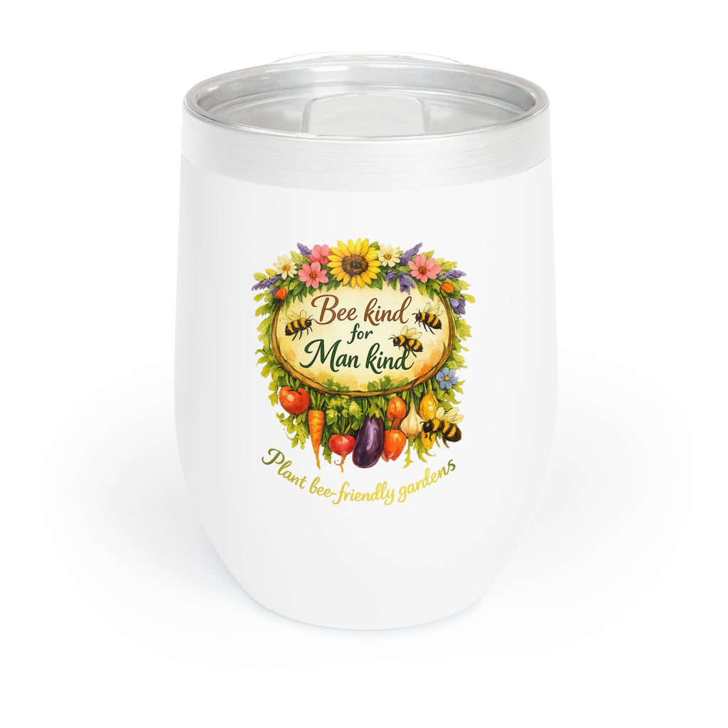 Bee-Friendly Chill Wine Tumbler — Plant Bee Gardens (International Bee Day)