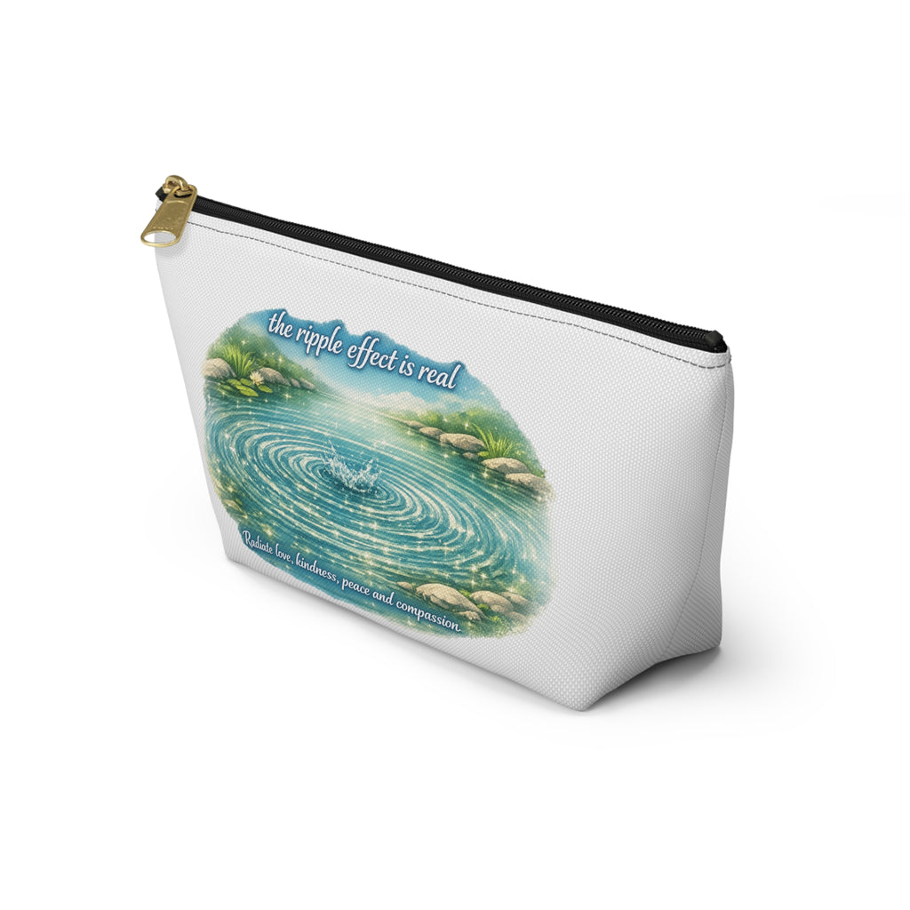 Ripple Effect Accessory Pouch — "the ripple effect is real" Inspirational Makeup Bag