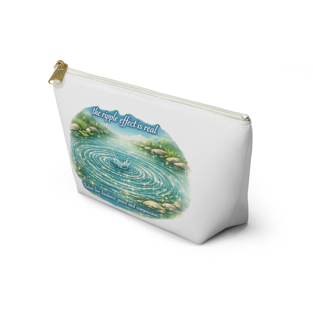 Ripple Effect Accessory Pouch — "the ripple effect is real" Inspirational Makeup Bag