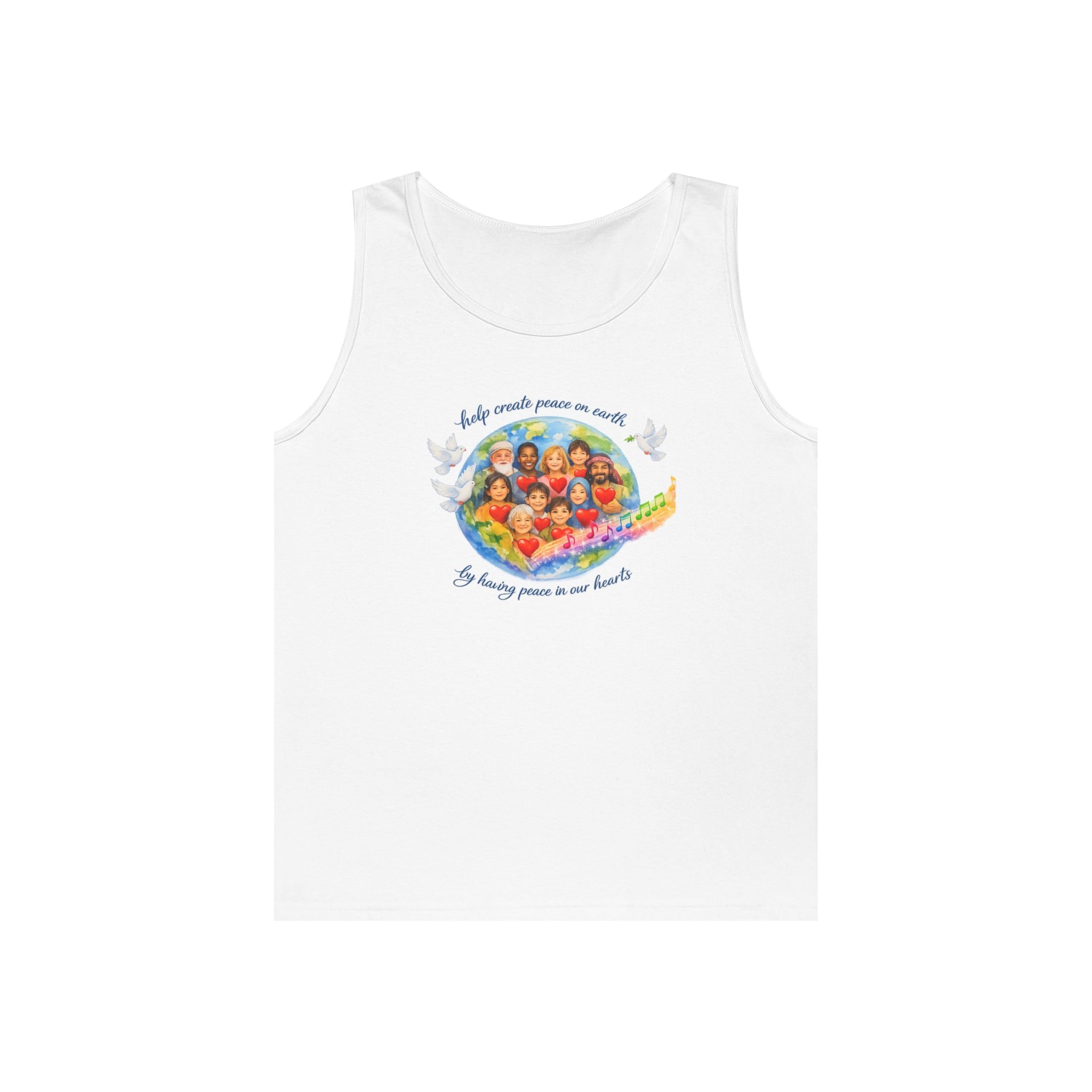 Peace on earth Tank Top — "Helping Others" Inspirational Graphic Tank