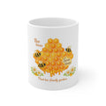 Bee-Friendly Mug — 'Bee Hives Save Lives' Honeycomb Coffee Cup