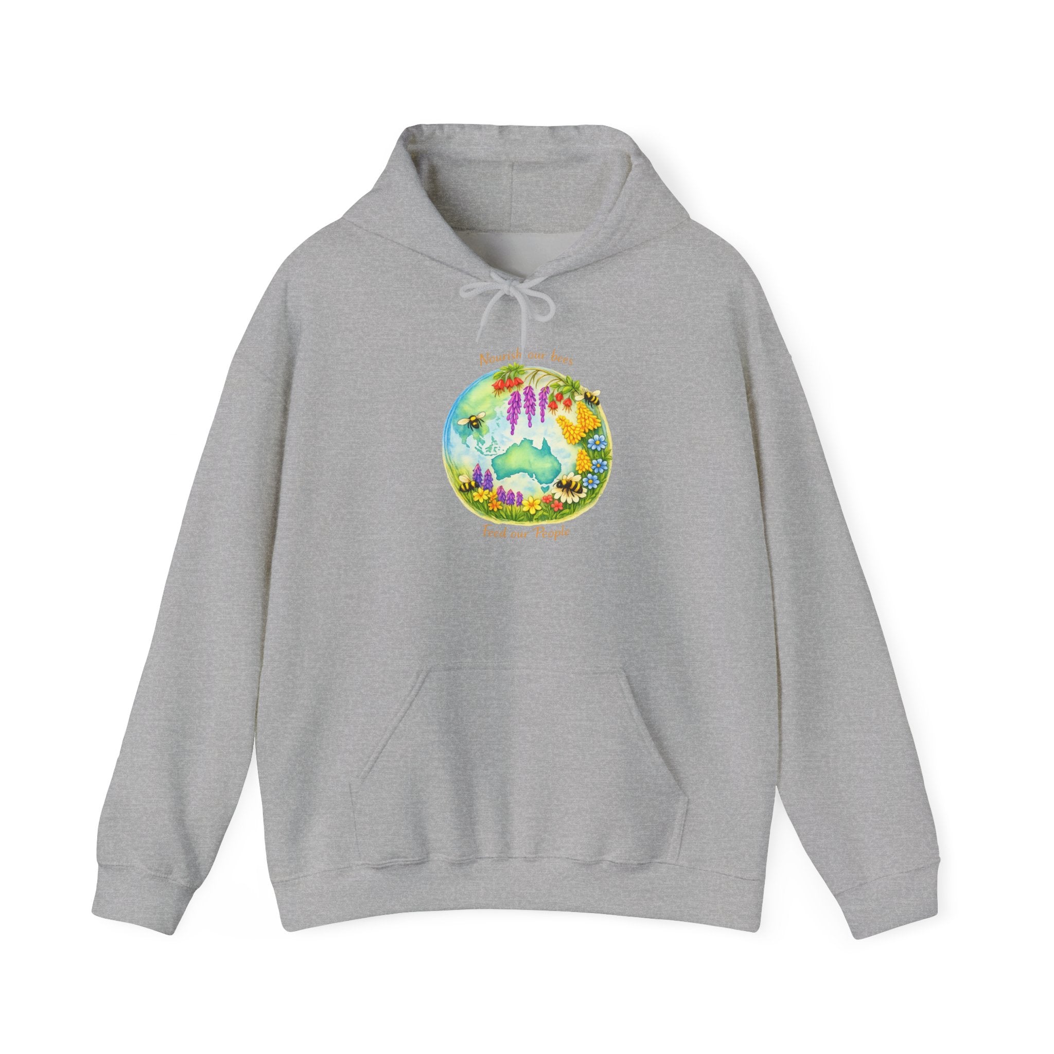 Nature Dreamscape Hoodie — Colorful Cave & Waterfall Illustration