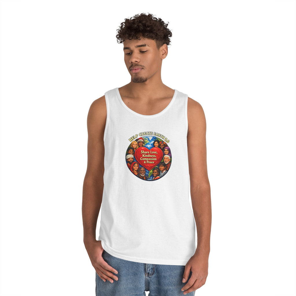 Peace & Kindness Tank Top — "Share Love, Kindness, Compassion & Peace" Graphic