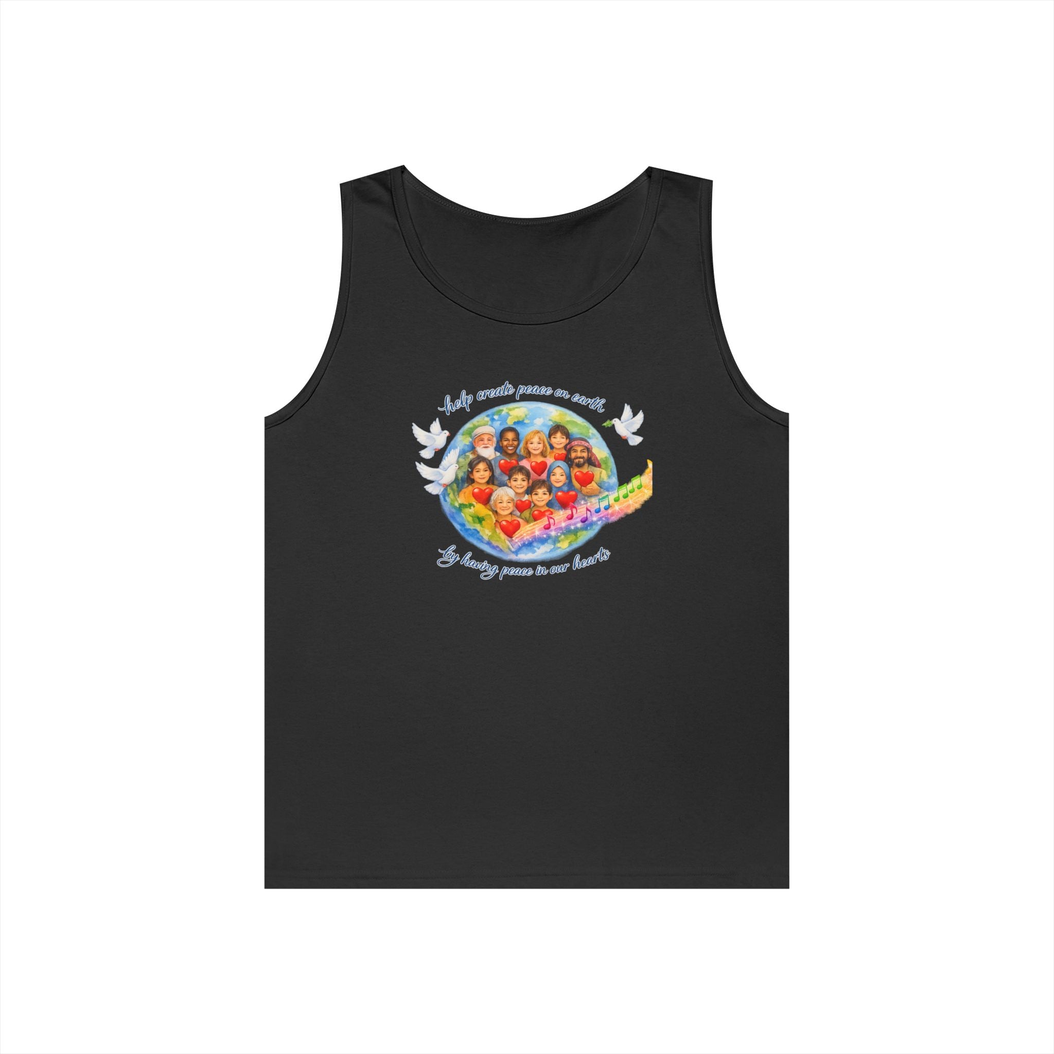 Peace on earth Tank Top — "Helping Others" Inspirational Graphic Tank