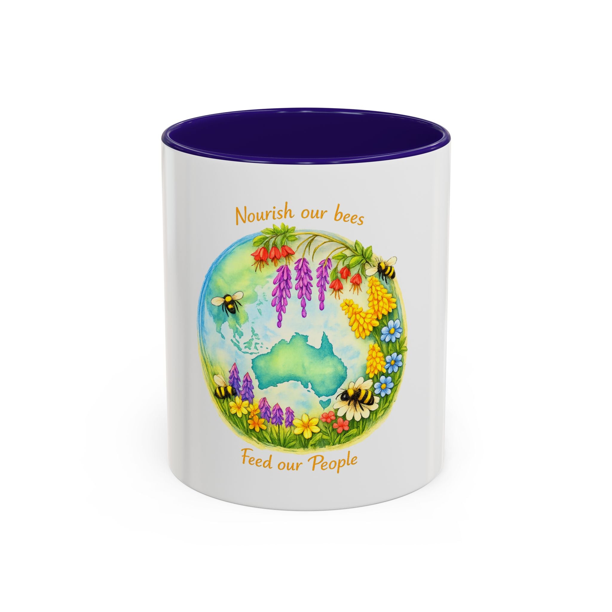 Nourish Our Bees Floral Australia Mug (11oz/15oz)