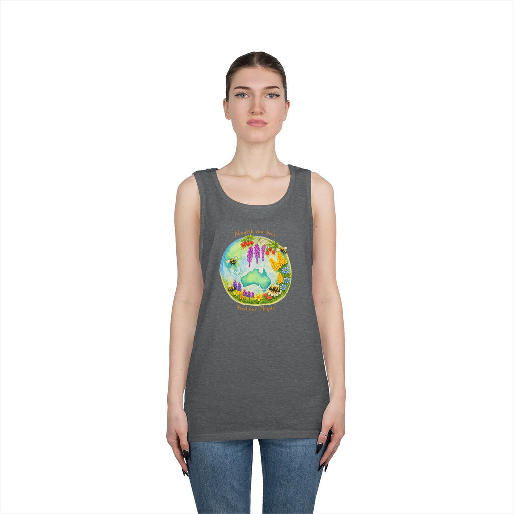 Nature Lover Tank Top — "Breathe in the Ocean, Feel the Waves" Watercolor Sea Life Design