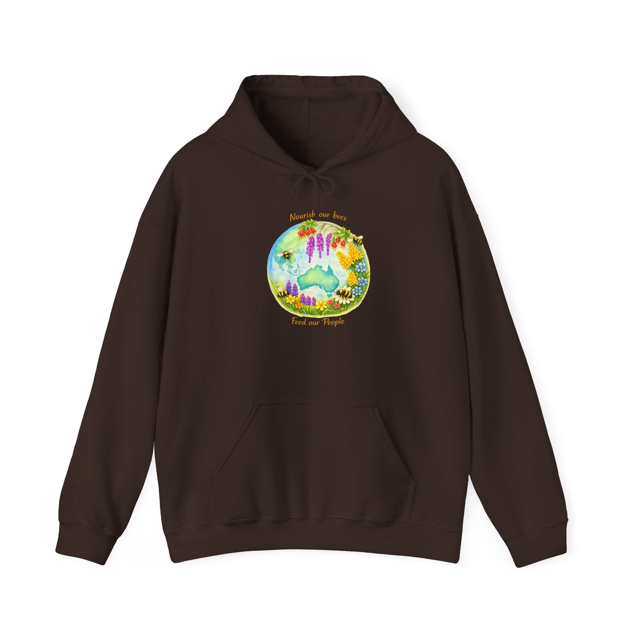 Nature Dreamscape Hoodie — Colorful Cave & Waterfall Illustration