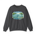 Ripple Effect Crewneck Sweatshirt — Scenic Lake Ripple Design