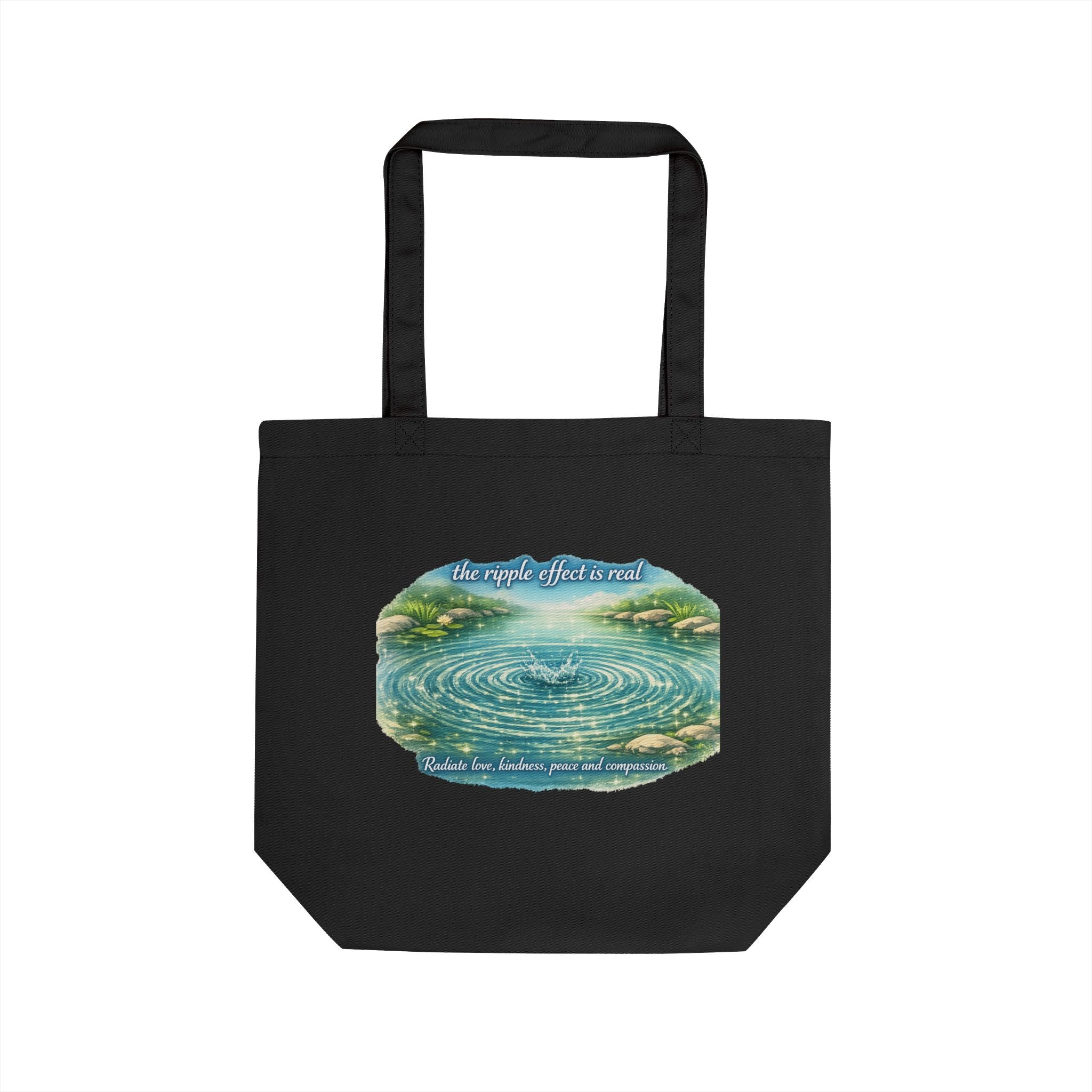 Ripple Effect Eco Tote — "Choose How You Show Up" Inspirational Canvas Bag