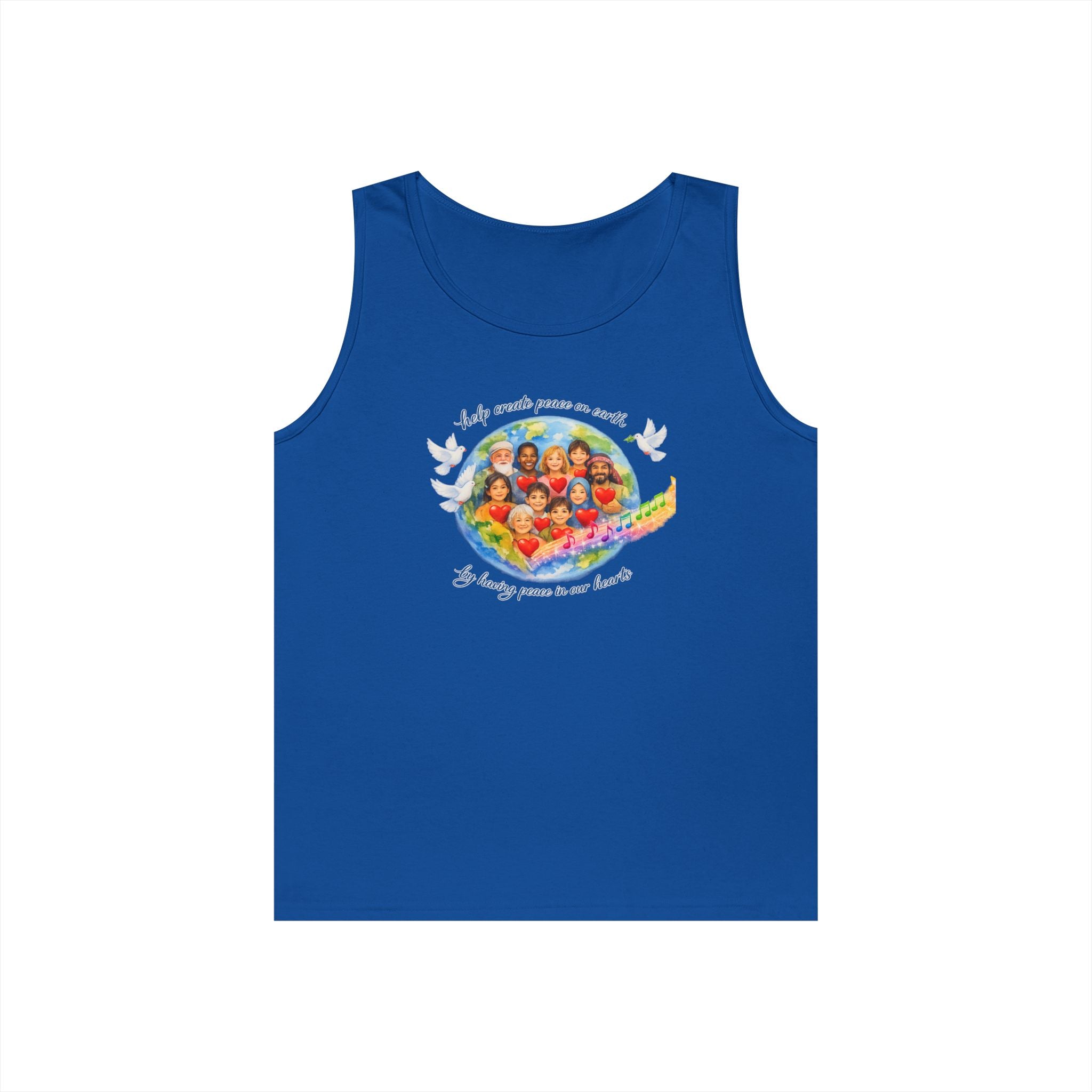 Peace on earth Tank Top — "Helping Others" Inspirational Graphic Tank