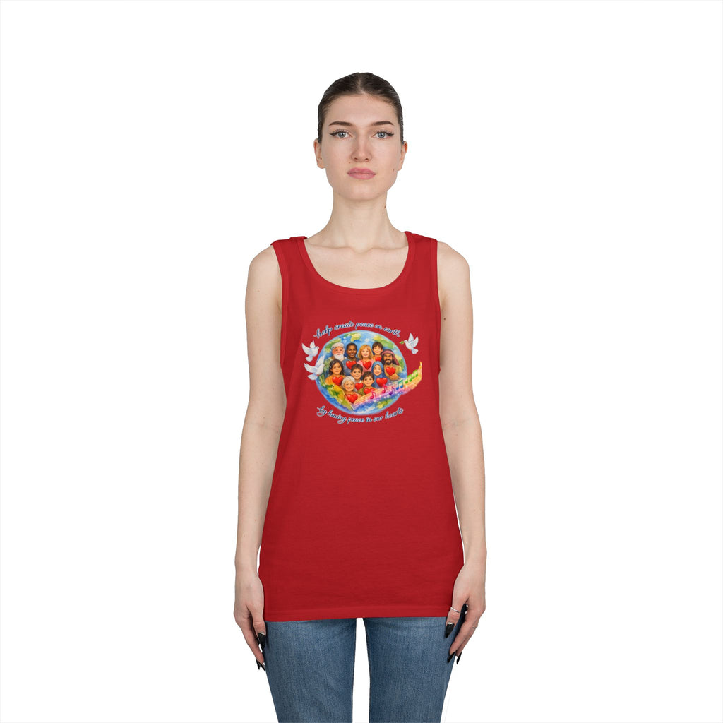 Peace on earth Tank Top — "Helping Others" Inspirational Graphic Tank