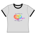 Rainbow Music Heart Women's Ringer Tee – "Live the life you love"