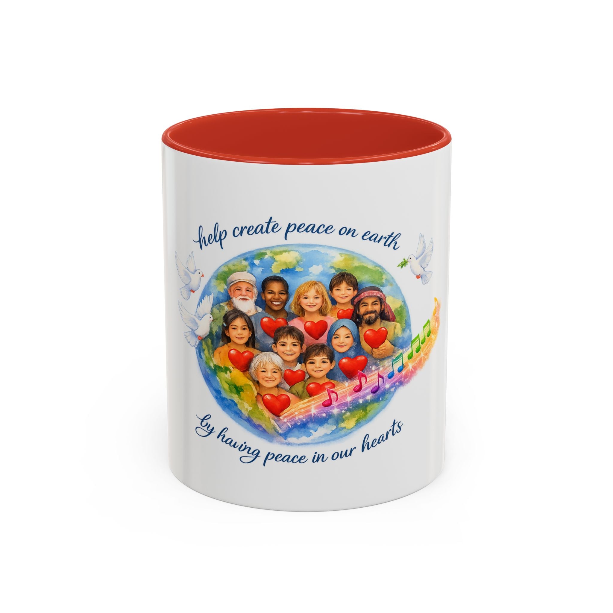 Peace on earth Accent Coffee Mug (11, 15oz)
