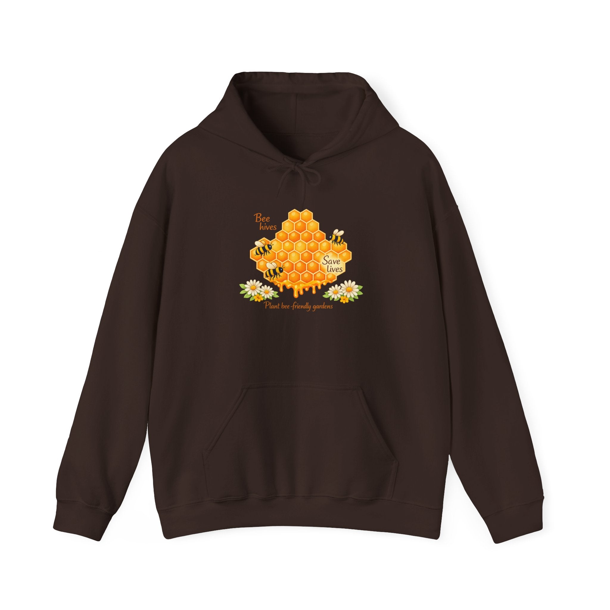 Bee Honeycomb Hoodie – Save the Bees Cute Floral Graphic Sweatshirt