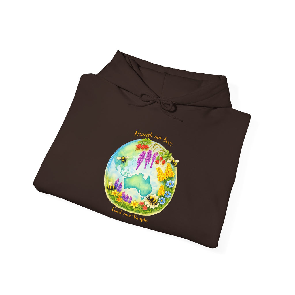Nature Dreamscape Hoodie — Colorful Cave & Waterfall Illustration