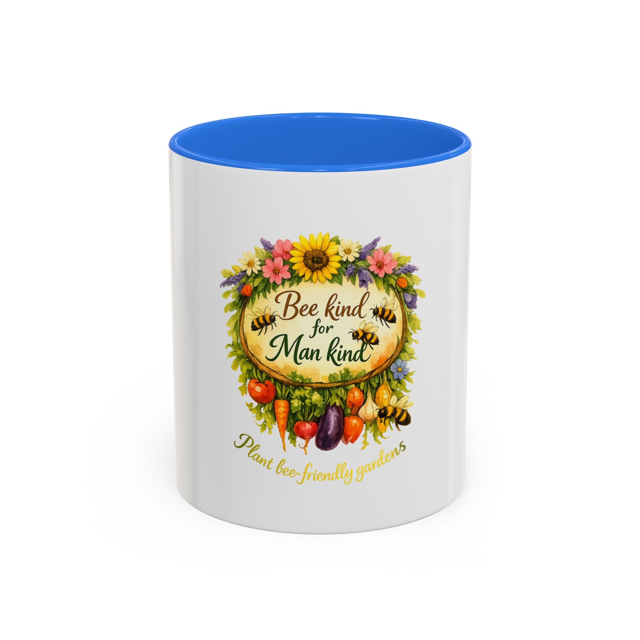 Bee Kind for Mankind Floral Garden Mug (11oz/15oz)