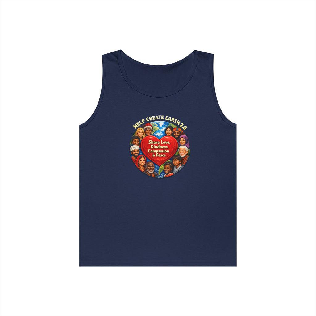 Peace & Kindness Tank Top — "Share Love, Kindness, Compassion & Peace" Graphic