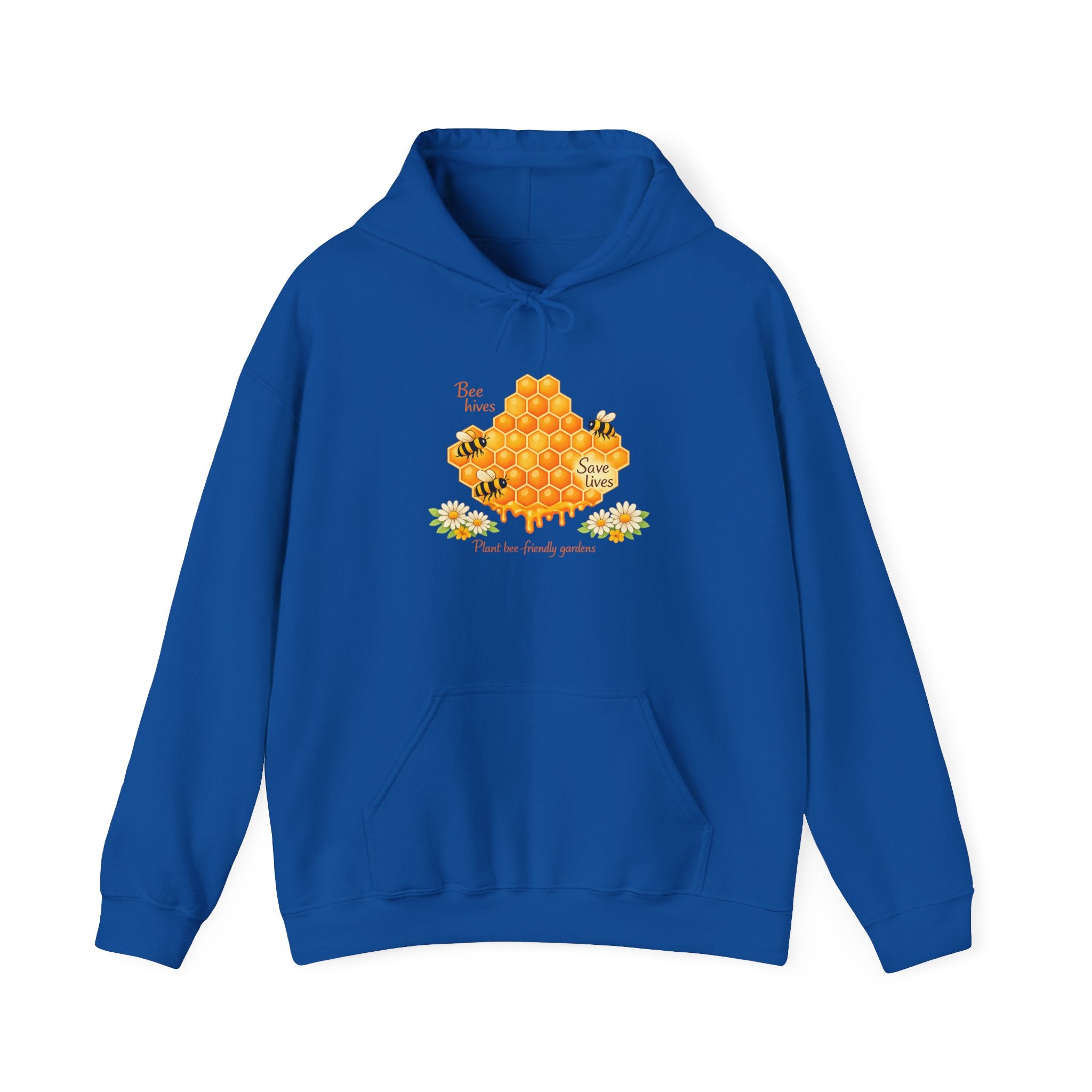 Bee Honeycomb Hoodie – Save the Bees Cute Floral Graphic Sweatshirt