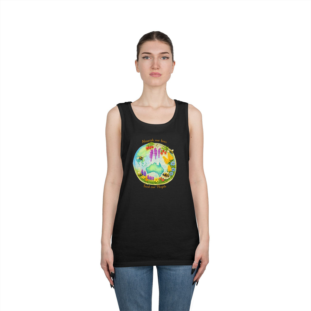 Nature Lover Tank Top — "Breathe in the Ocean, Feel the Waves" Watercolor Sea Life Design