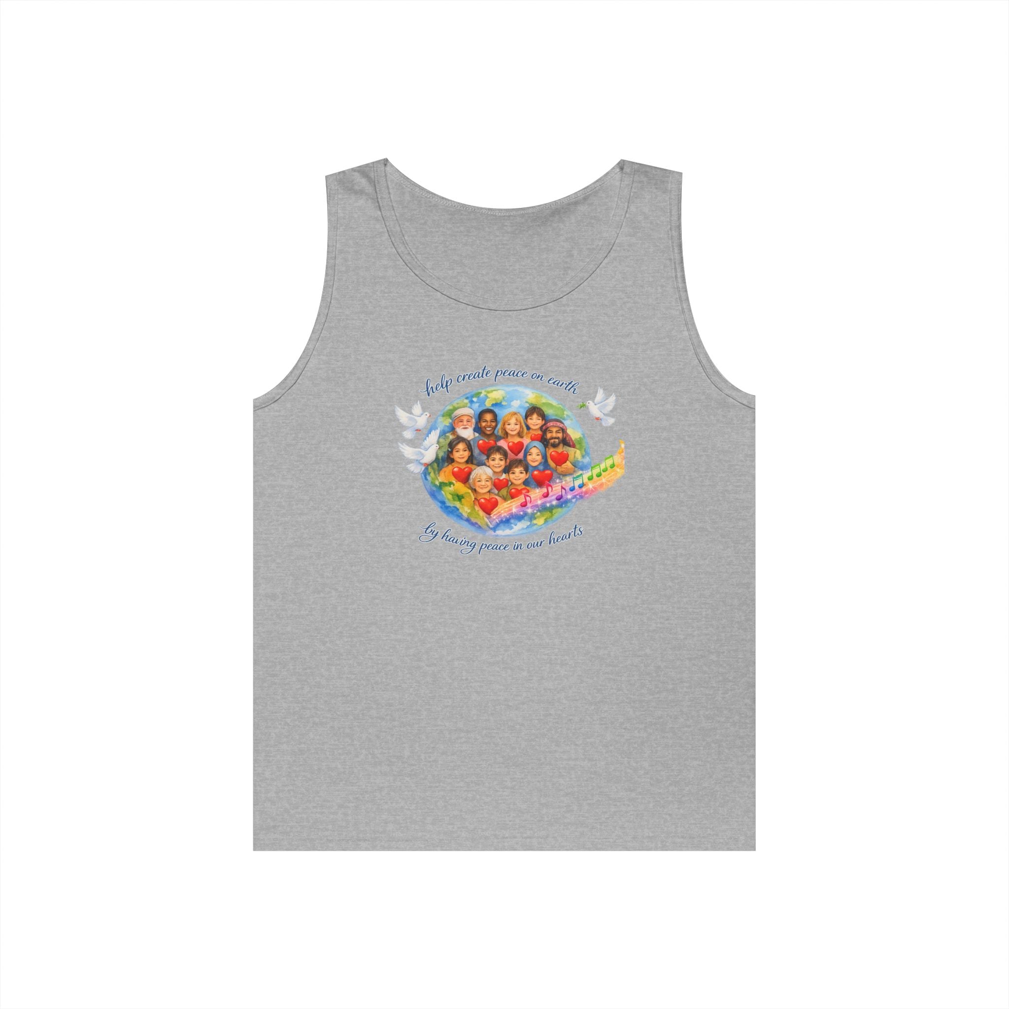Peace on earth Tank Top — "Helping Others" Inspirational Graphic Tank
