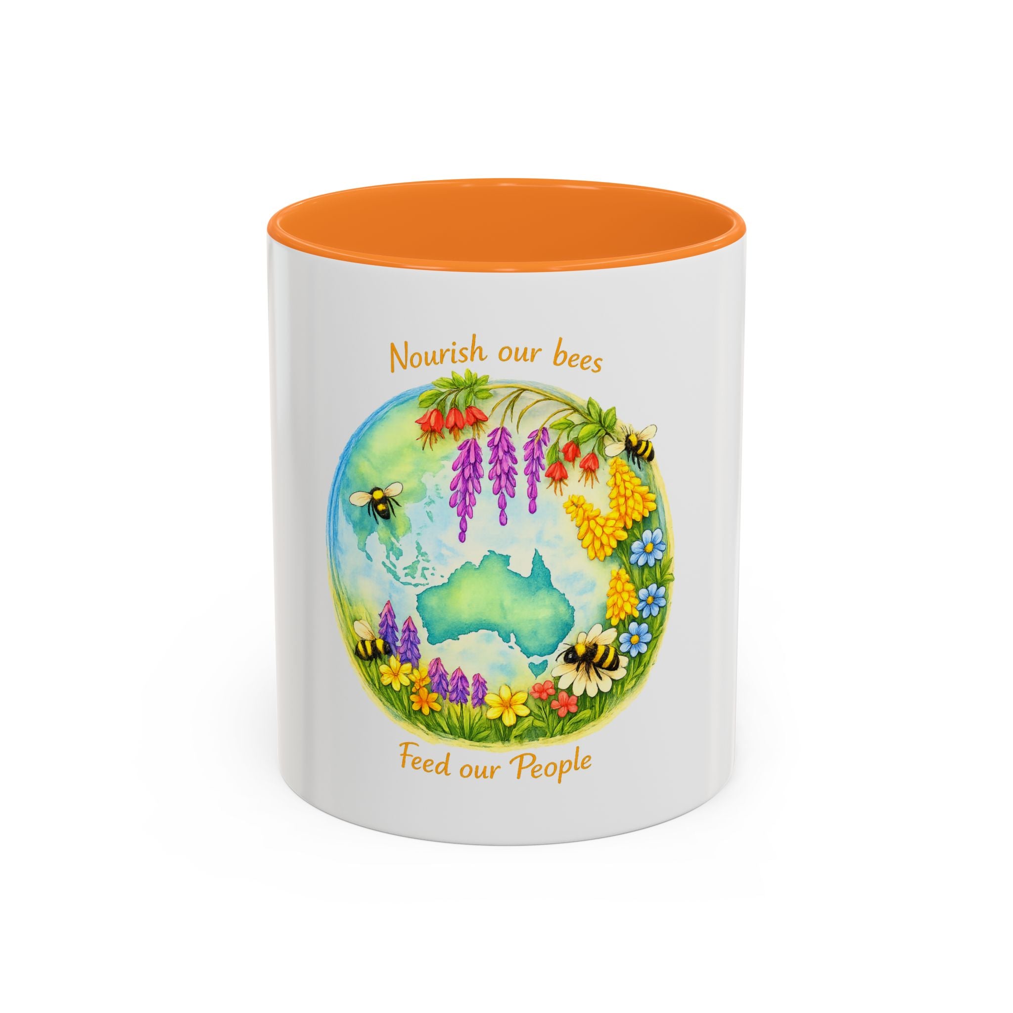 Nourish Our Bees Floral Australia Mug (11oz/15oz)