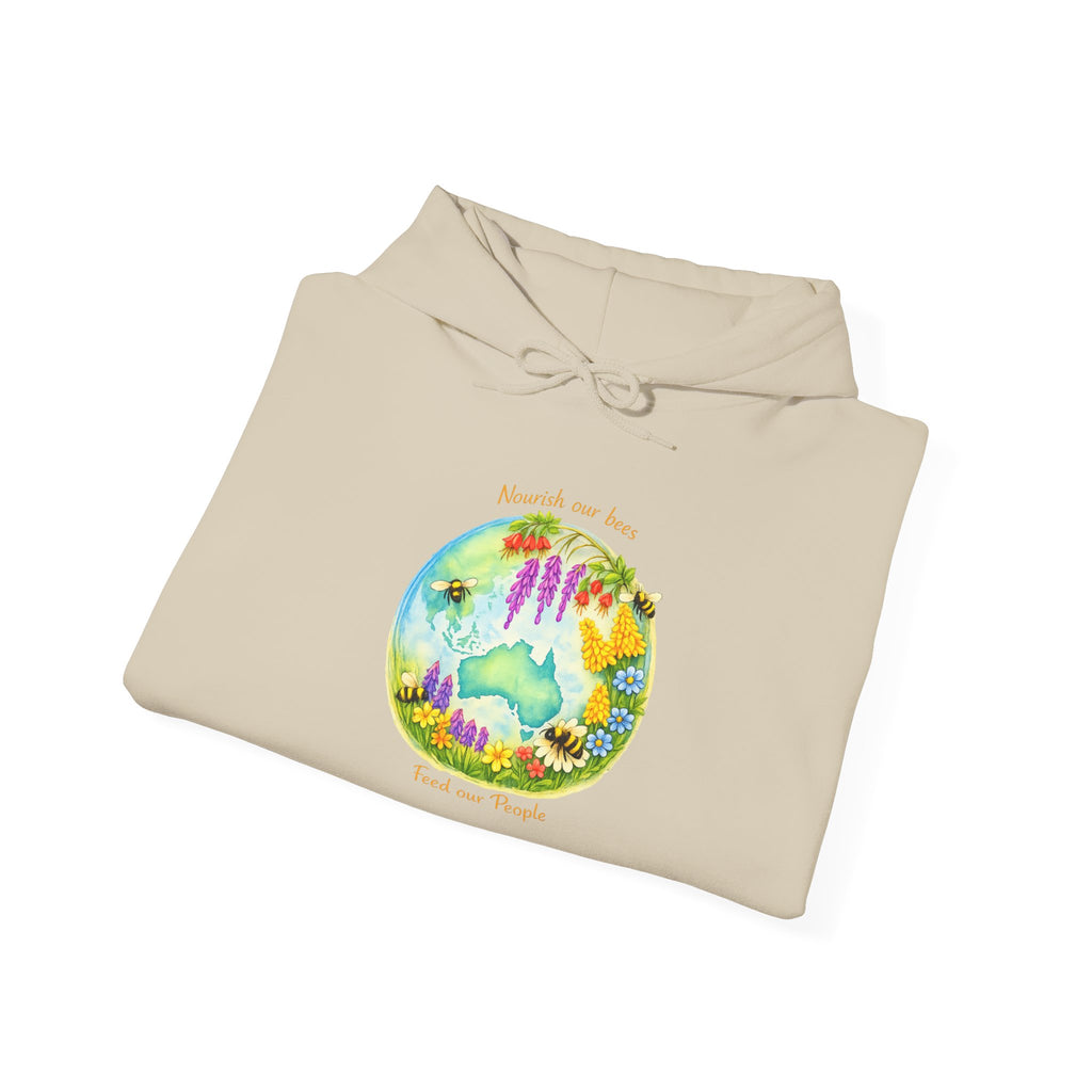 Nature Dreamscape Hoodie — Colorful Cave & Waterfall Illustration