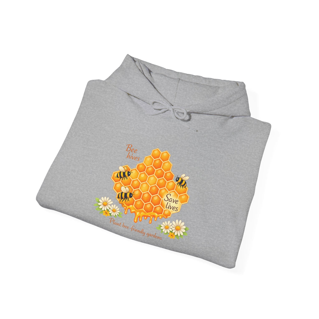 Bee Honeycomb Hoodie – Save the Bees Cute Floral Graphic Sweatshirt