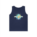 Earth Hug Tank — "Your vibration matters" Eco Positive Graphic Tank Top