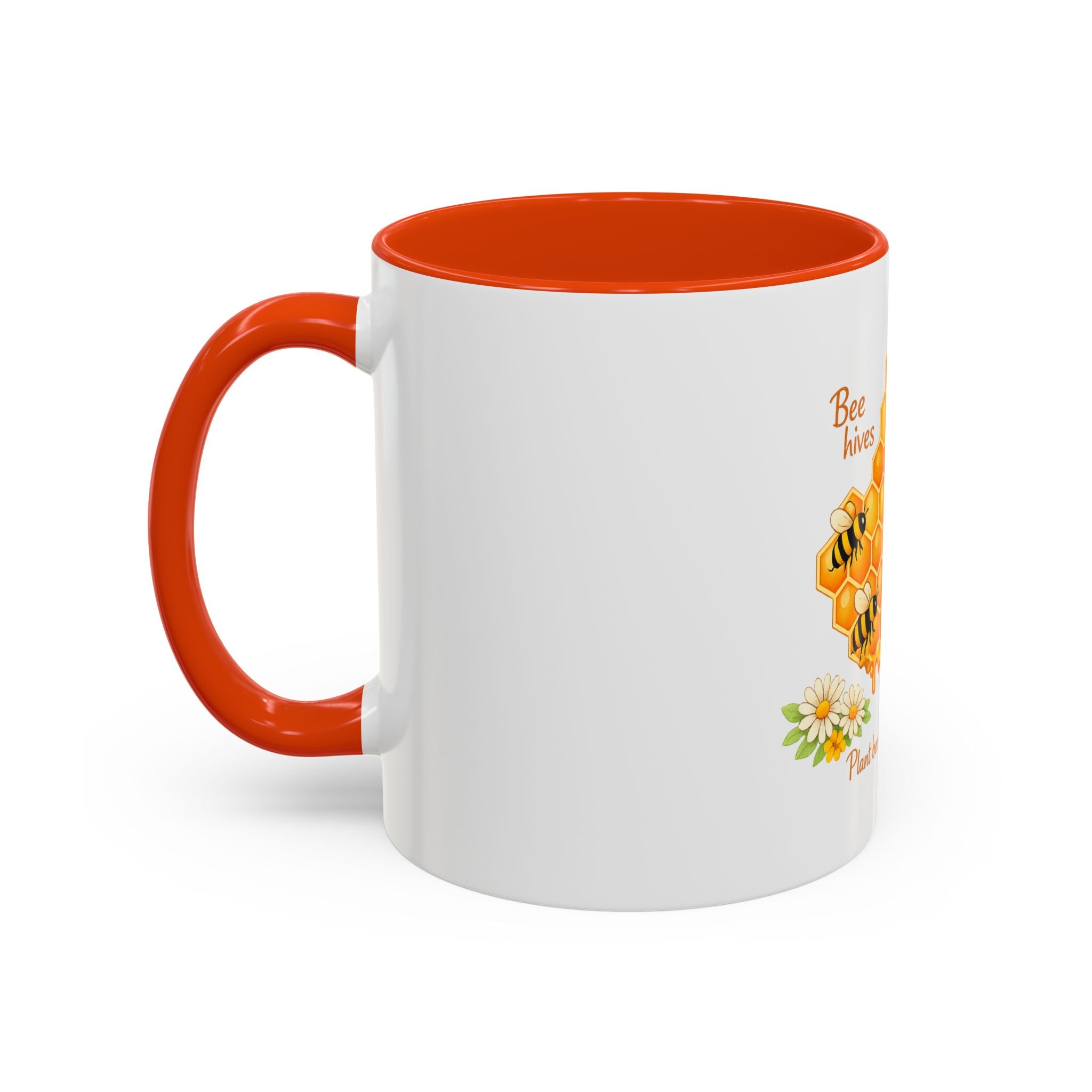 Bee-Friendly Honeycomb Mug — “Bee hives Save Lives” 11oz/15oz