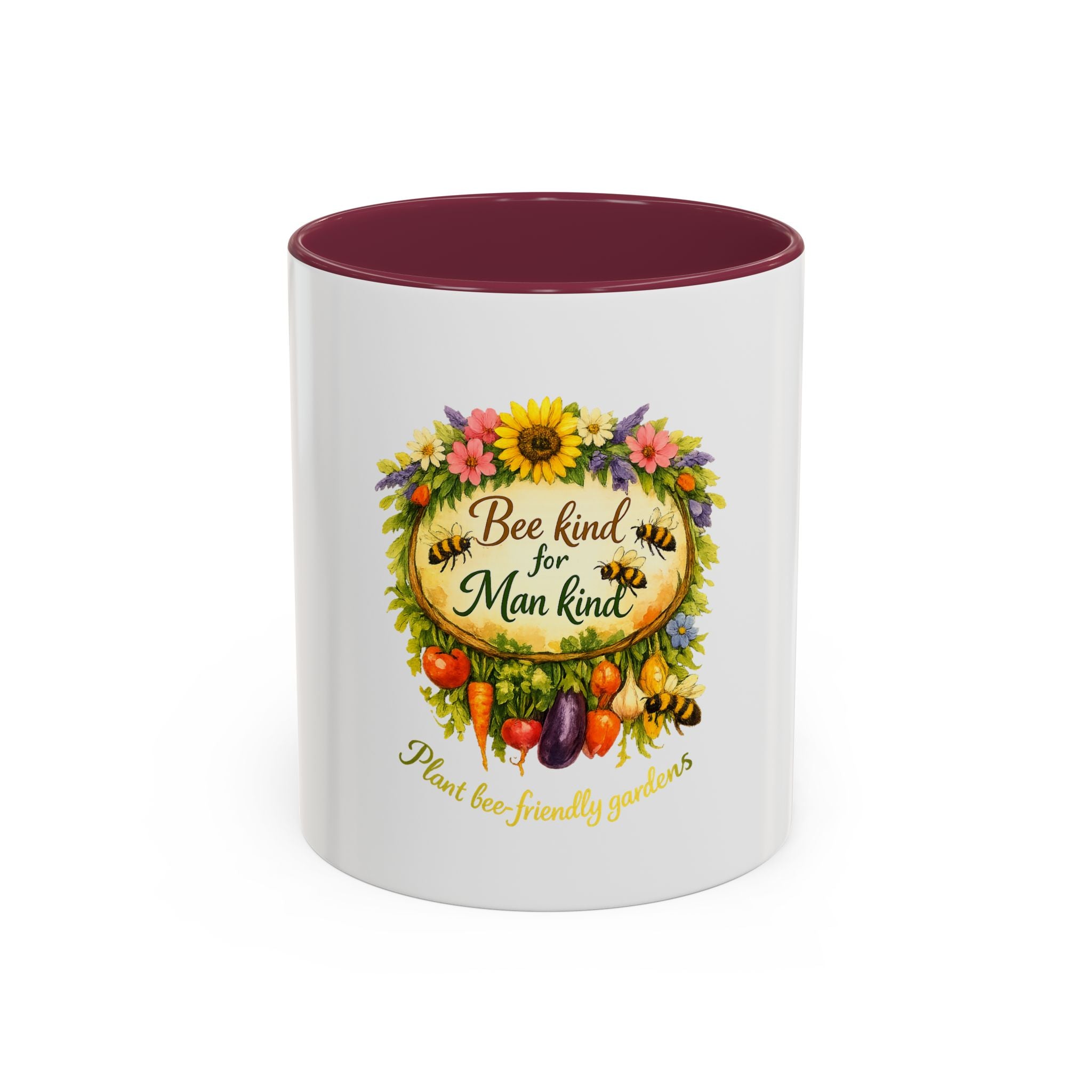 Bee Kind for Mankind Floral Garden Mug (11oz/15oz)