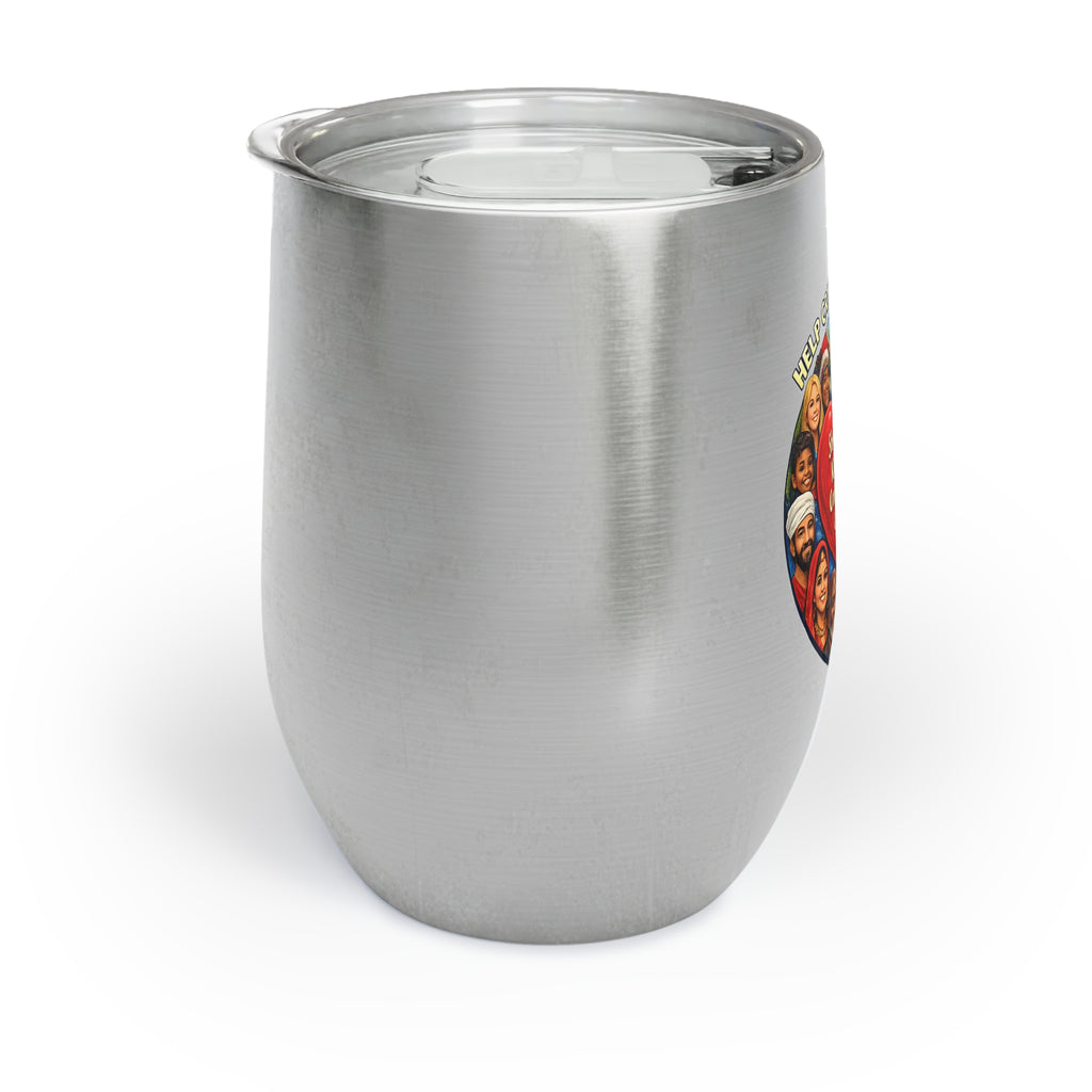 Chill Wine Tumbler — "Be the Change" Inspirational Stemless Wine Tumbler