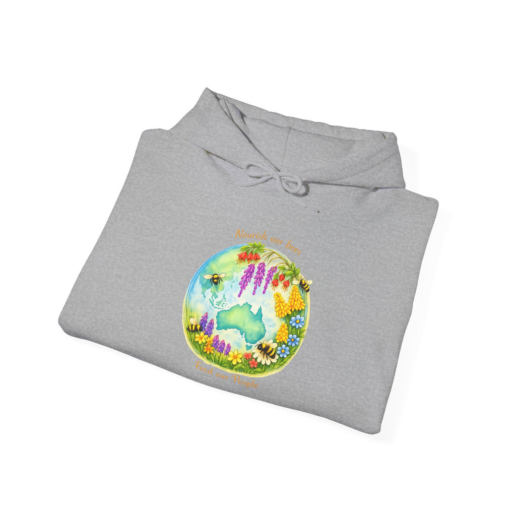 Nature Dreamscape Hoodie — Colorful Cave & Waterfall Illustration