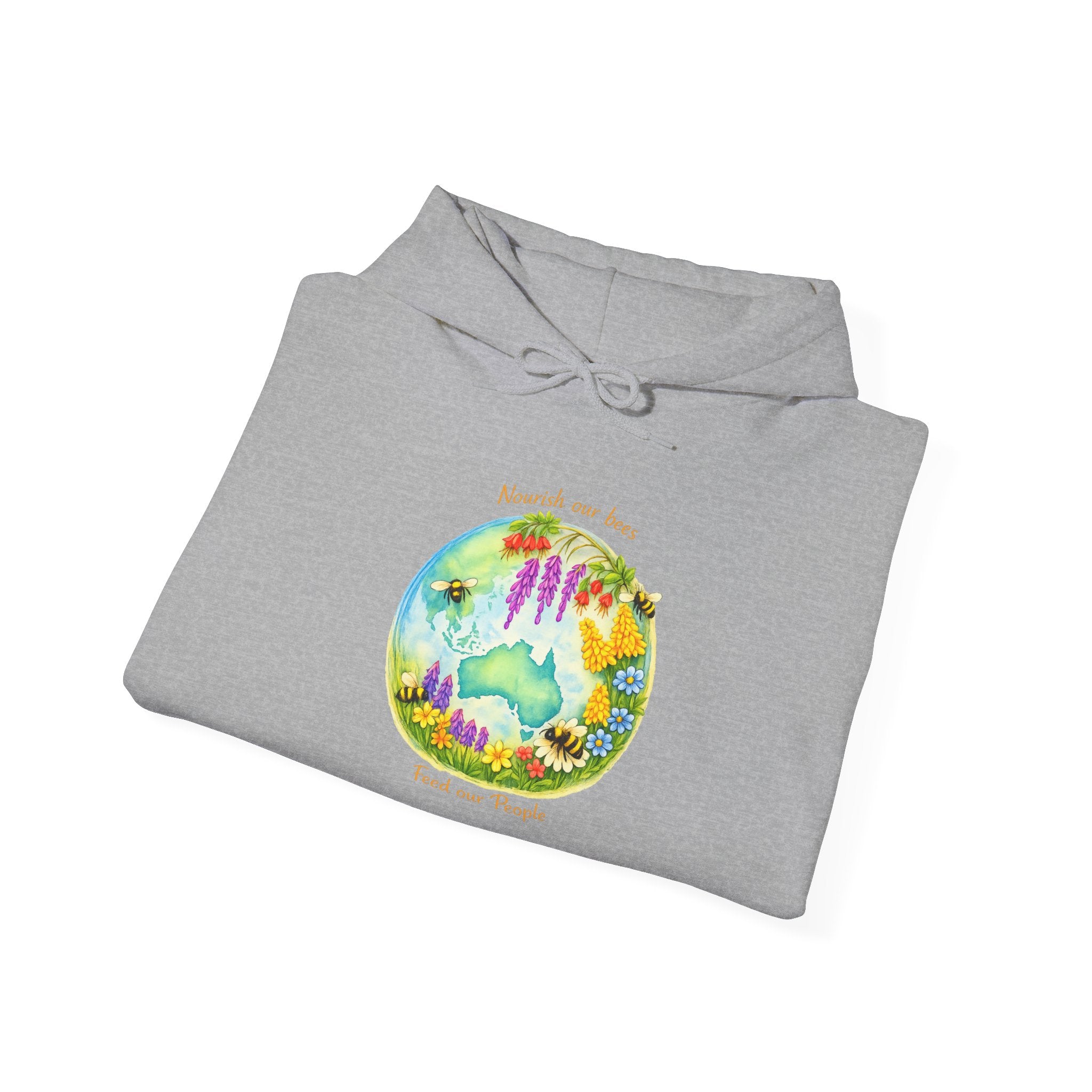 Nature Dreamscape Hoodie — Colorful Cave & Waterfall Illustration