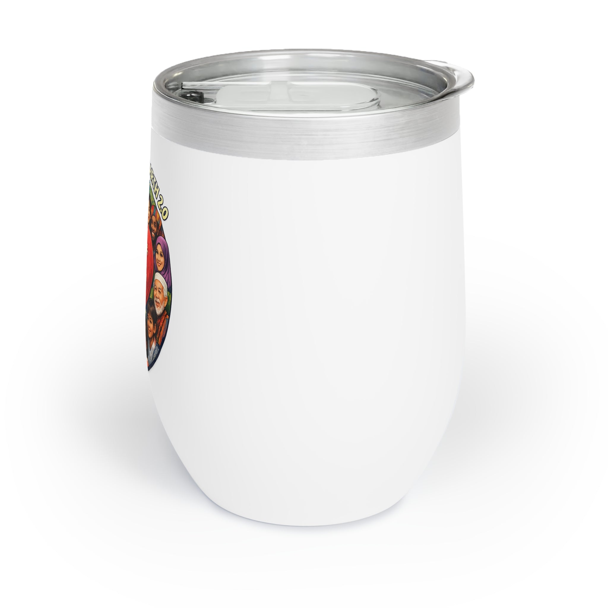 Chill Wine Tumbler — "Be the Change" Inspirational Stemless Wine Tumbler