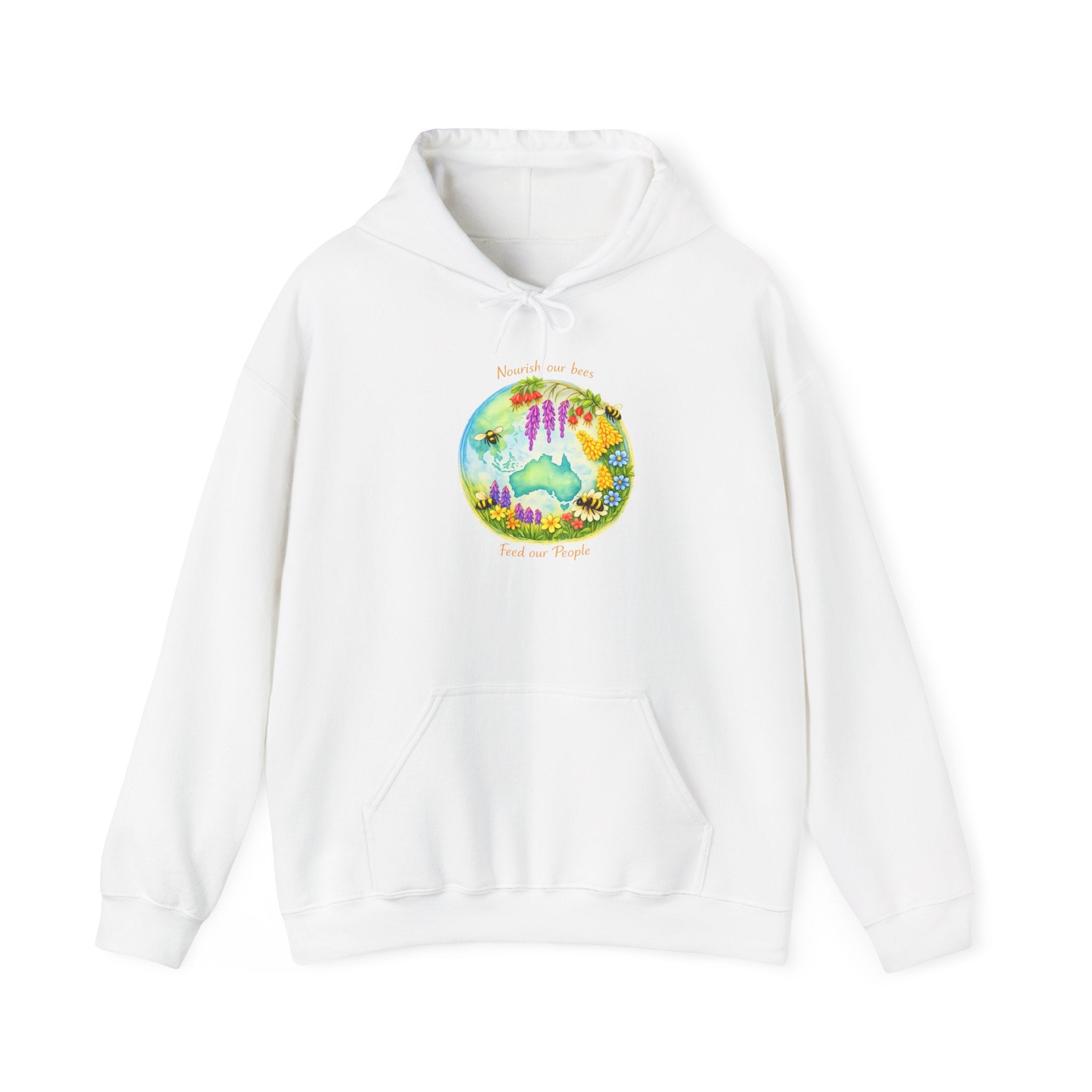 Nature Dreamscape Hoodie — Colorful Cave & Waterfall Illustration