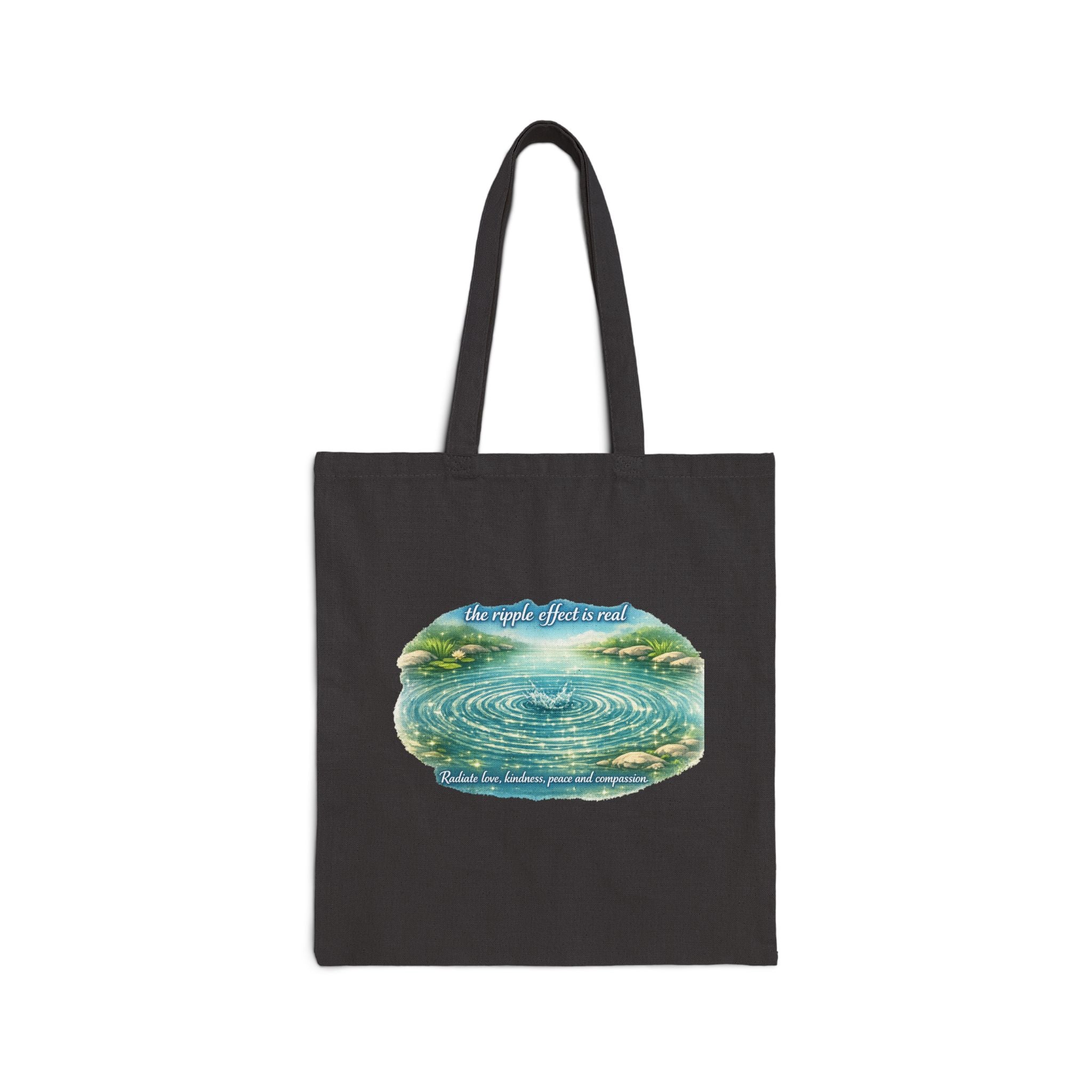 Ripple effect Cotton Canvas Tote Bag
