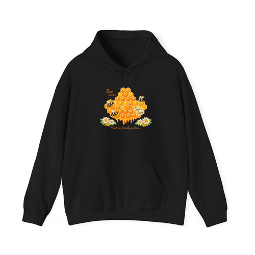 Bee Honeycomb Hoodie – Save the Bees Cute Floral Graphic Sweatshirt