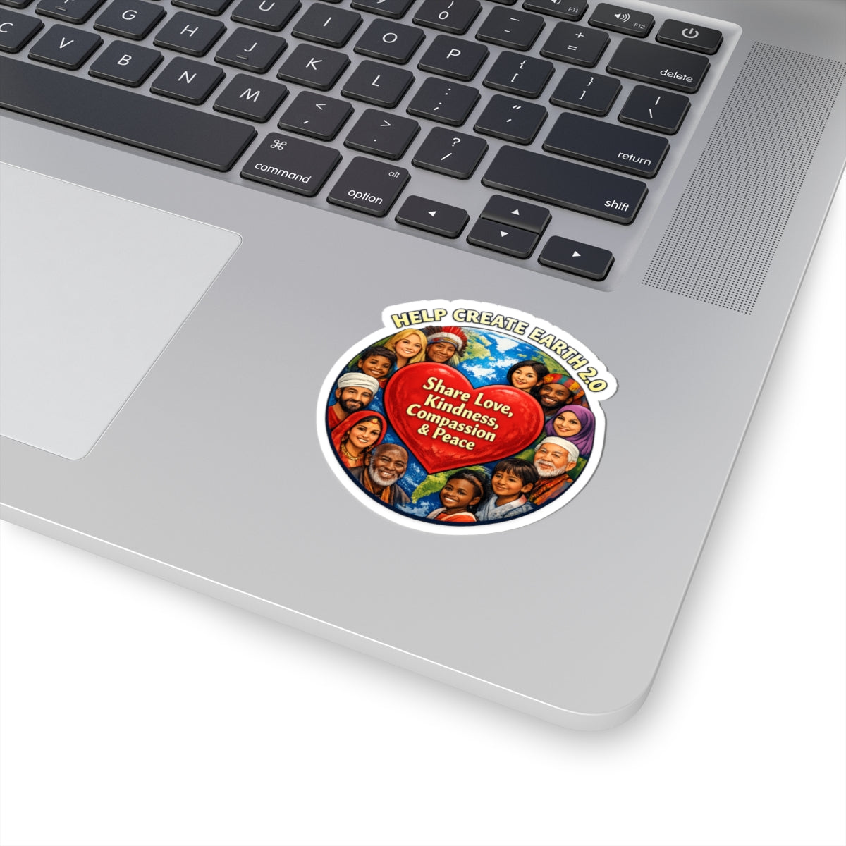 Be the Change Sticker — Inspirational Kindness Kiss-Cut Sticker