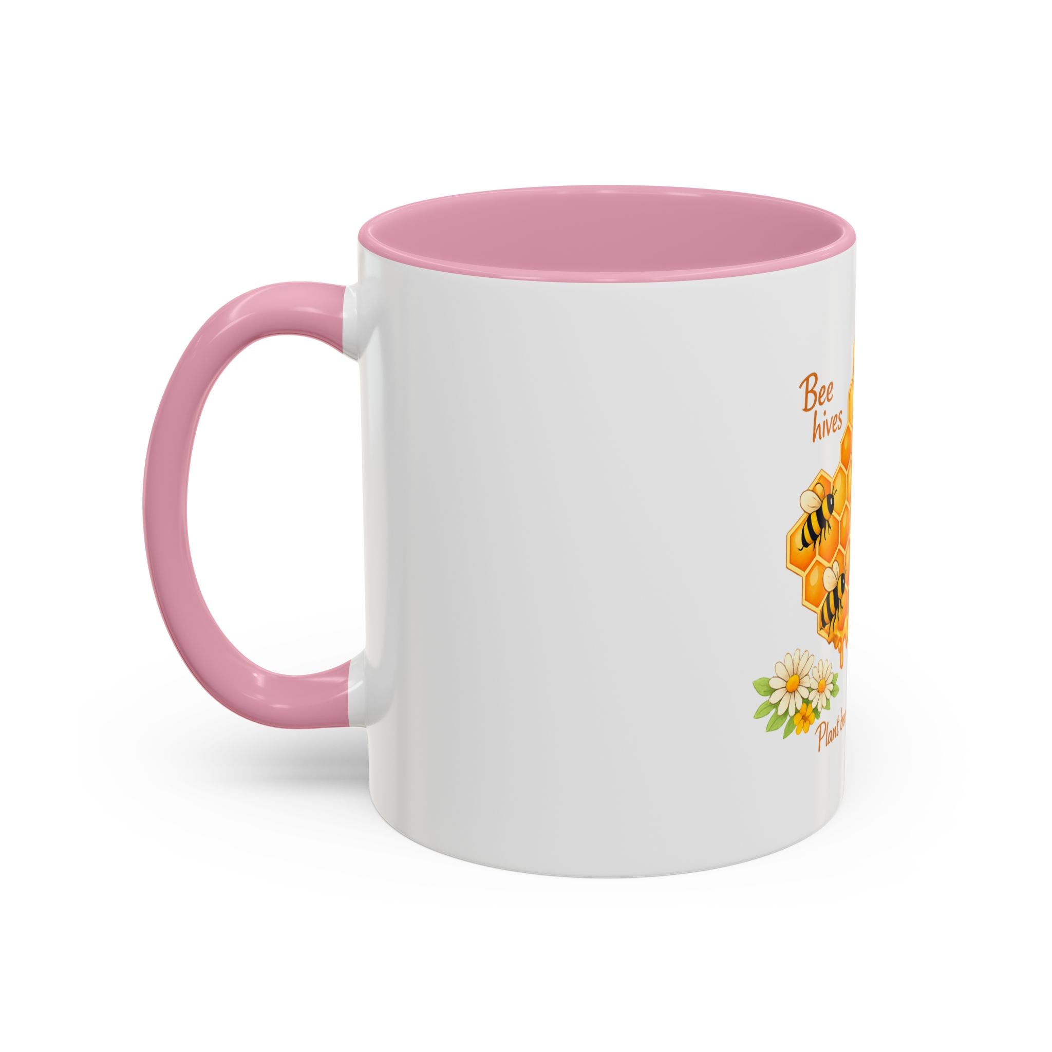 Bee-Friendly Honeycomb Mug — “Bee hives Save Lives” 11oz/15oz