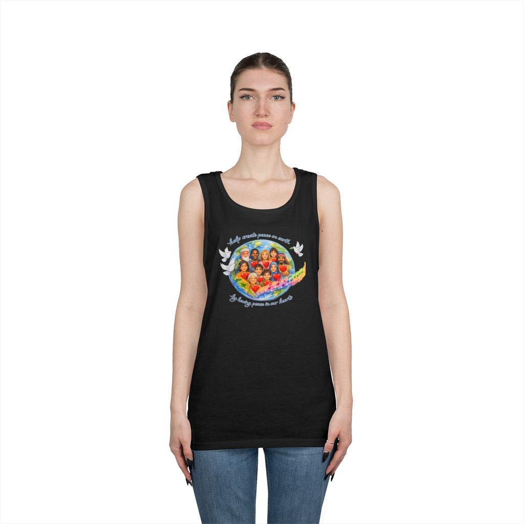Peace on earth Tank Top — "Helping Others" Inspirational Graphic Tank