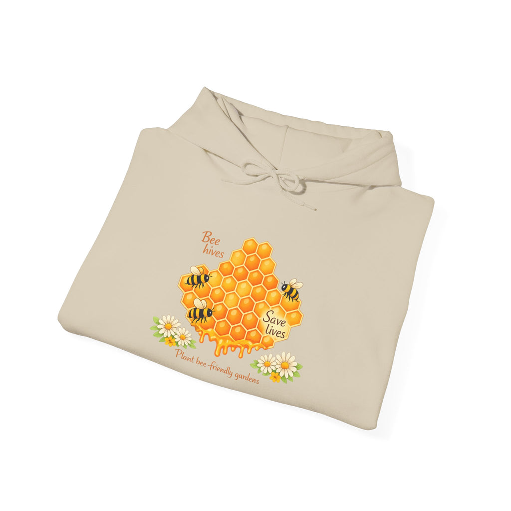 Bee Honeycomb Hoodie – Save the Bees Cute Floral Graphic Sweatshirt