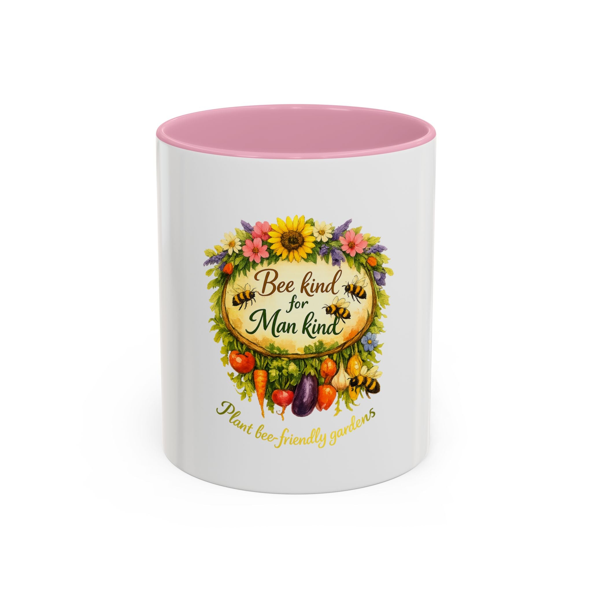 Bee Kind for Mankind Floral Garden Mug (11oz/15oz)