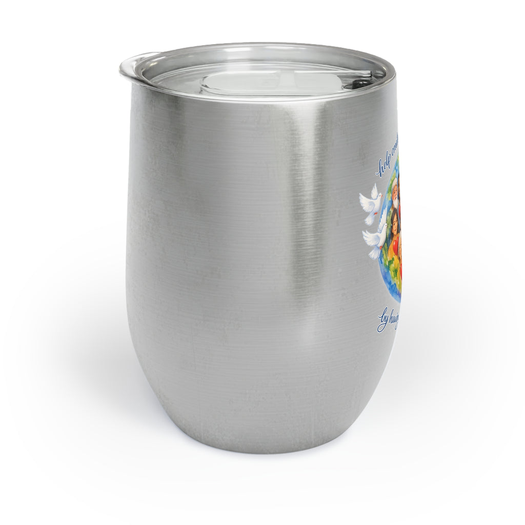 Chill Wine Tumbler — 'Radiate Peace' Stainless Wine Tumbler